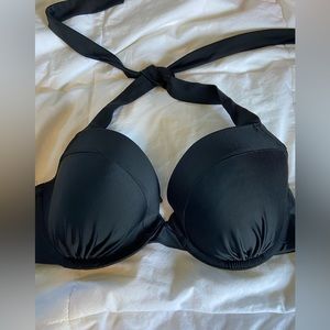 Aerie women’s 32dd black bikini top built in padding underwire